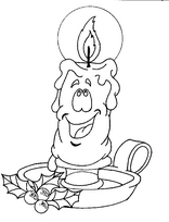 coloriage bougie de noel